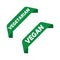 High quality green flat vegan, vegetarian label