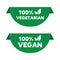 High quality green flat vegan, vegetarian label