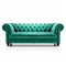 High-quality Green Velvet Chesterfield Sofa With Wooden Legs