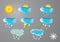 High quality icon set relating to weather