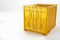 A high quality image of a yellow 10ft shipping container on a white background.