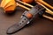high-quality leather watch strap with texture