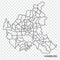 High Quality map of Hamburg is a city  The Germany, with borders of the regions. Map of Hamburg
