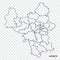 High Quality map of Hanoi is a  capital city of Vietnam, with borders of the regions. Map of Hanoi for your web site design, app,