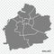 High Quality map of Malmo is a city  Sweden, with borders of the districts. Map Malmo of Skane County your web site design, app, U