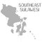 High Quality map of southeast sulawesi is a province of Indonesia