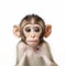 High Quality Monkey Portrait On White Background