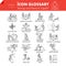 High quality outline icons pack of startup business and venture capital