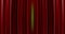 High quality perfectly red curtain opening movement background. Green screen included