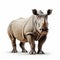 High-quality Photo-realistic Rhino On White Background