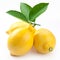 High-quality photo ripe lemons on a white.