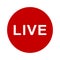 High quality red flat live broadcast icon