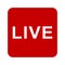 High quality red flat live broadcast icon