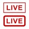 High quality red flat live broadcast icon