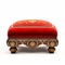 High Quality Red Foot Stool With Gold Trim - Realistic Orientalism Design