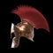 high quality spartan helmet, Greek roman warrior Gladiator, legionnaire heroic soldier, sprts fan render isolated