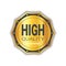 High Quality Sticker Golden Medal Icon Guaranteed Seal Isolated