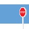 High quality Stop Sign symbol icon. Warning danger symbol prohibiting sign on background vector