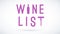 High quality style wine list and drinks design