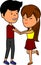 High quality vector animation of very romantic couple