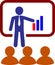 High quality vector illustration of profit raising activity exposure