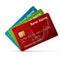 High quality and very detailed realistic illustration of a plastic credit card.