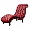 High Quality Victorian Style Red Leather Chaise Lounge