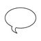 High quality white outlined speech bubble, chat balloon icon