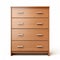 High Quality Wooden Chest Of Drawers On White Background