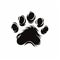 High-quality Yorkshire Terrier Paw Print Drawing On White Background
