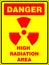 High radiation sign