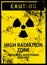 High Radiation Zone Sign
