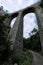 High railway viaduct Zampach from below