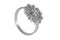 High realism diamond ring on white background.3D illustration