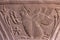 High Res well preserved ancient red limestone Egyptian relief of a bird like god figure