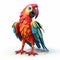 High Resolution 3d Parrot Illustration In Inventive Cartoon Style