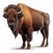 High Resolution Bison Photo On White Background With Detailed Lighting