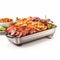 High Resolution Buffet Dinnerware Tray With Ham And Vegetables