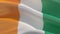 High resolution close-up flag of Cote Ivoire. 3D illustration.
