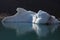 High resolution of a dome shaped iceberg that recently calved from a glacier in a fjord in northeast Greenland