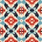 High Resolution Ikat Pattern With Symmetrical Design