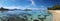 A high resolution masterpiece: the breathtaking beach panorama of paradise islands