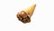 High resolution reverse of chocolate ice cream cone melting time lapse