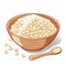 High Resolution Vector Illustration Of Oatmeal In Bowl