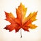 High-resolution Watercolor Clipart Of A Maple Leaf With Hdr Effect