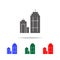high-rise buildings icon. Elements in multi colored icons for mobile concept and web apps. Icons for website design and developmen