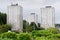 High rise council flats in poor housing estate