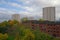 High rise council flats in poor housing estate