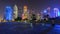 The high-rise district of Doha night timelapse