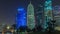 The high-rise district of Doha night timelapse